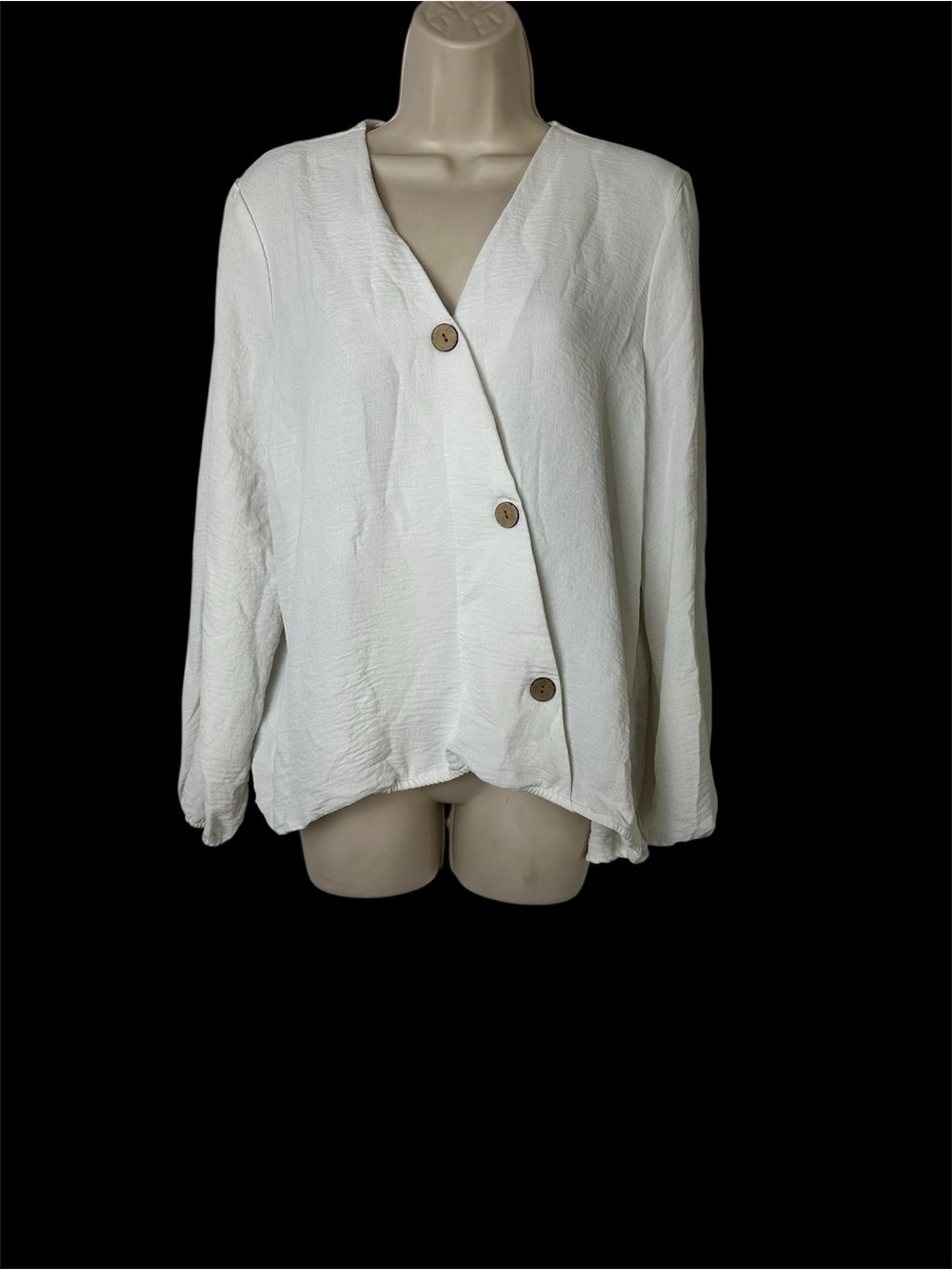 Fred David Cream Button blouse